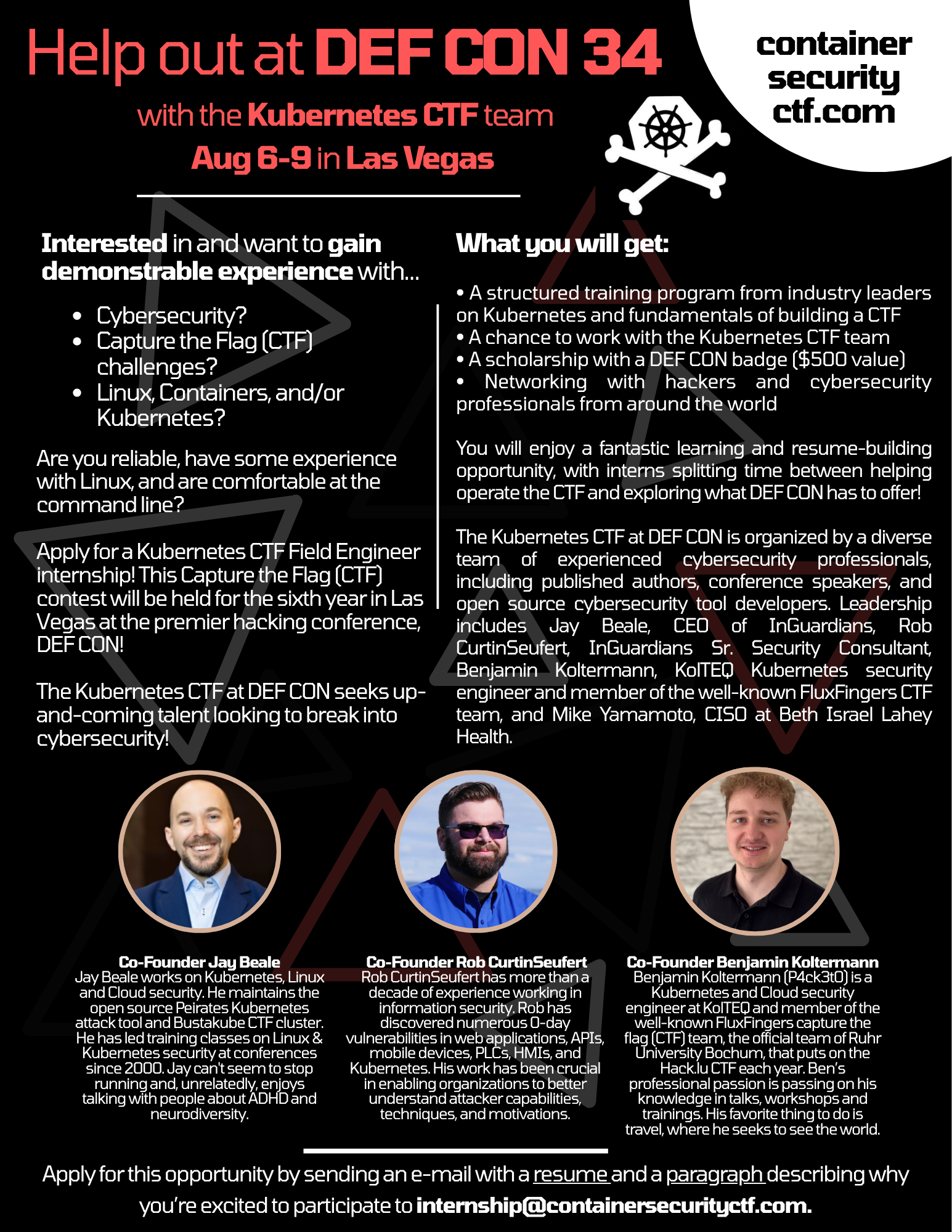 DEF CON 34 Intership Flyer